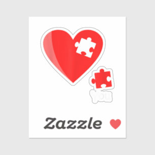 Missing Piece Heart Puzzle Valetines Day Shirt Gif Sticker