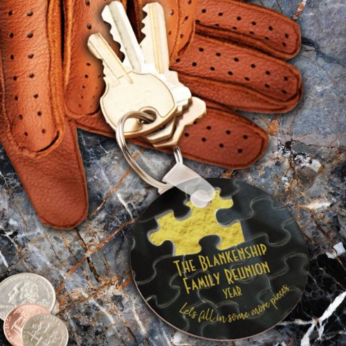 Missing Puzzle Piece Black Gold Family Reunion
