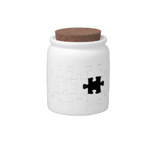 Missing Puzzle Piece Candy Jar