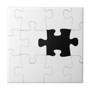 Missing Puzzle Piece Ceramic Tile