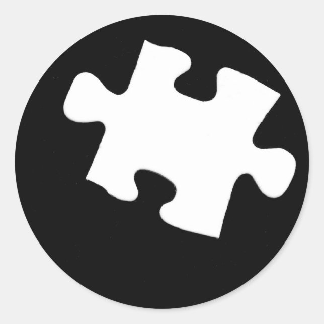 Missing Puzzle Piece Classic Round Sticker (Front)