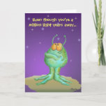 Missing You Alien Card at Zazzle