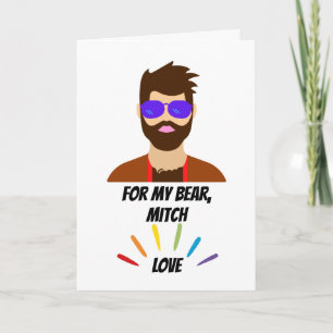 Missing You and Bear Hugs Gay Themed Card