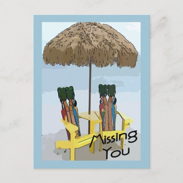 Missing You Beach Card (Front)