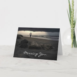 Missing You Beach Greeting Cards
