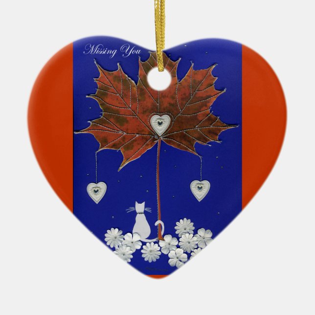 Missing You Ceramic Ornament (Front)
