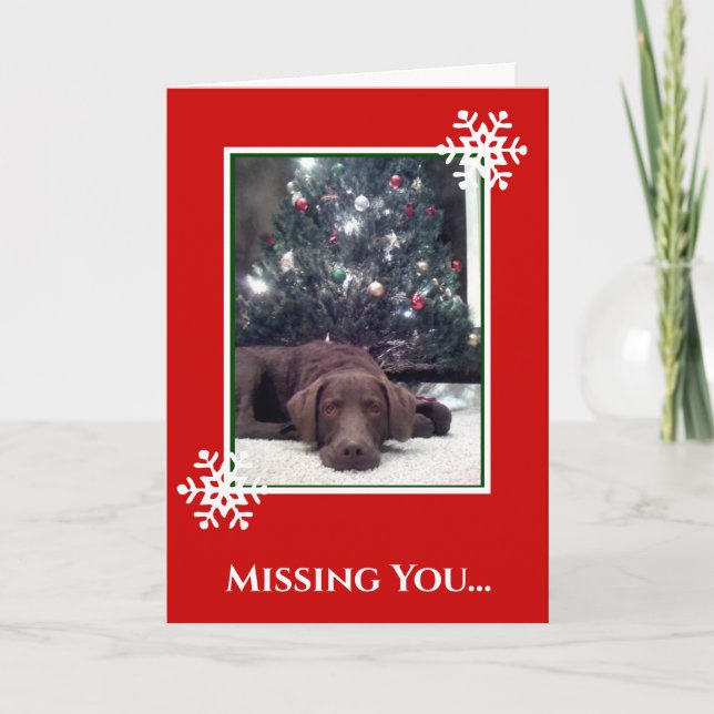 Missing You... Christmas Holiday Card (Front)