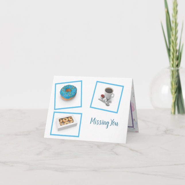 Missing You Custom Miss You Letterpress Thank You Card (Front)