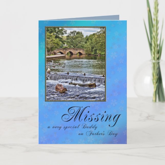 Missing you Daddy on Father's Day Card (Front)