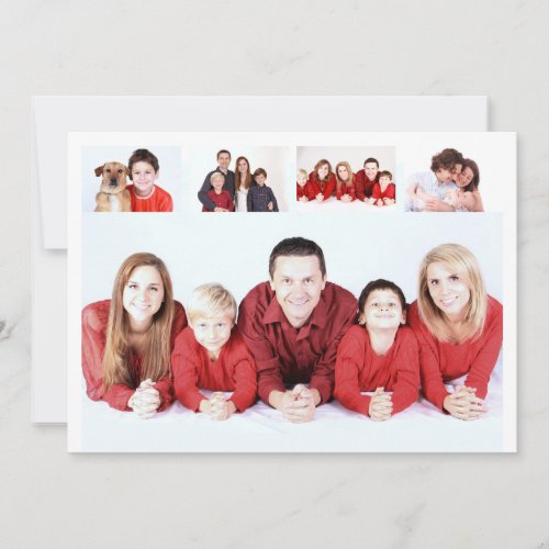 Missing you DIY 5 photo minimalist family troops Thank You Card