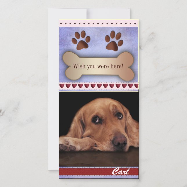 Missing you dog photo template (Front)