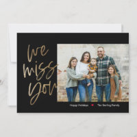 Missing You Editable Color Holiday Photo Card