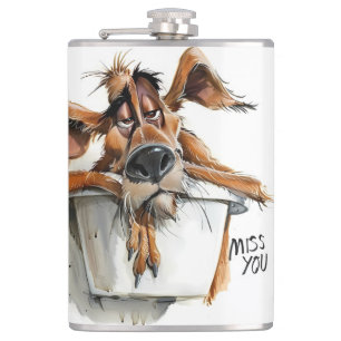 Missing You Flask - Adorable Dog Design
