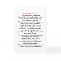 Missing You Friendship Card