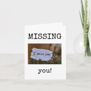 Missing You, I Miss You, Goodbye, Farewell Card