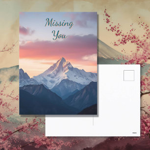 Missing You   Mountains and Clouds Postcard