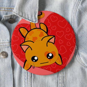 Missing You on Valentines Day Sad Kitty Cat Pinback Button