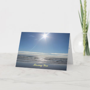 Missing You poem poetry Greeting Card