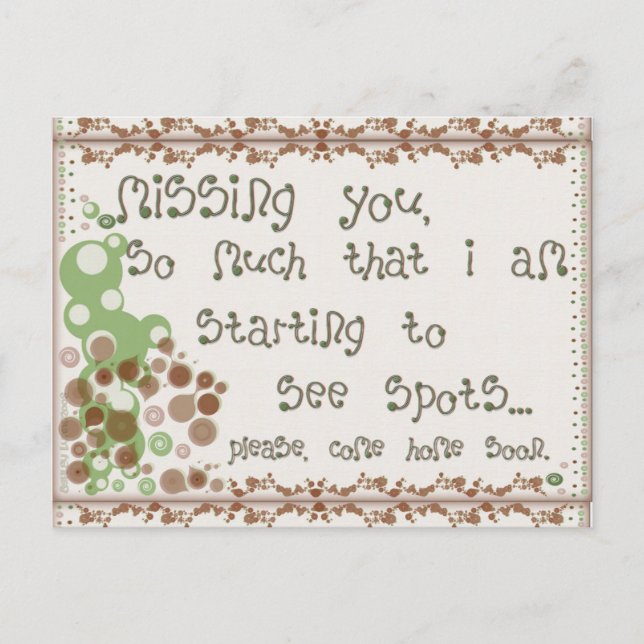 Missing You Postcard (Front)