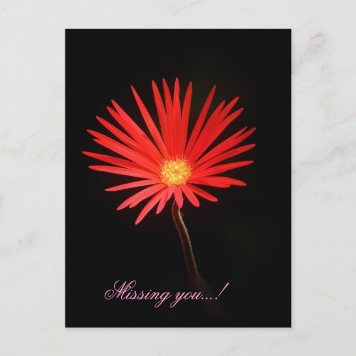 Missing you postcard