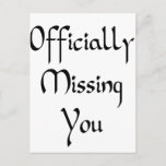 Missing You Postcard at Zazzle