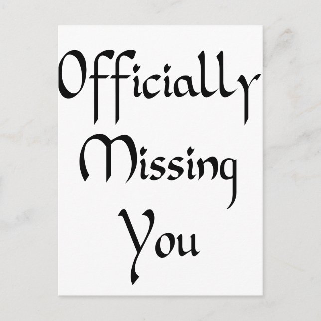 Missing you postcard (Front)