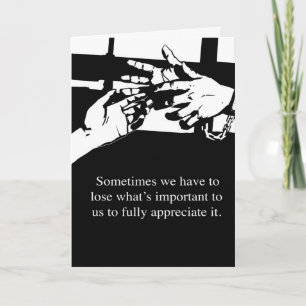 Missing you, prison greeting card. card