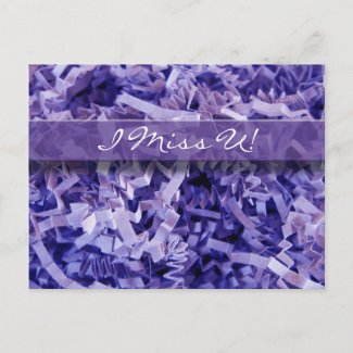 Missing You Purple Paper Shreds Photograph