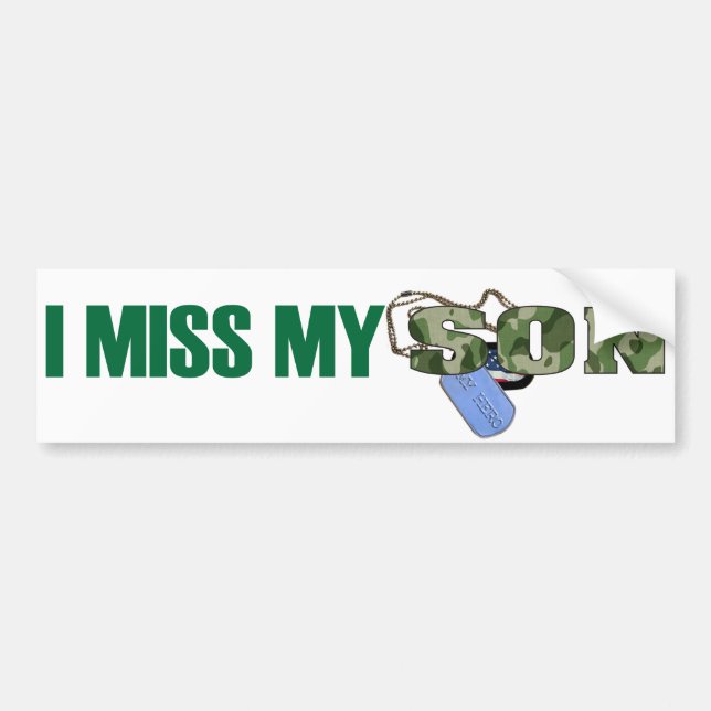 Missing You Son Bumper Sticker (Front)