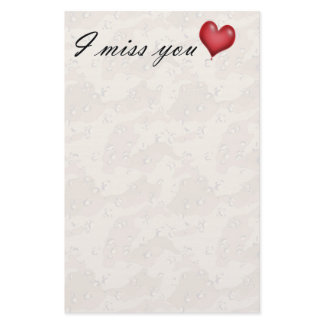 Missing You Stationery
