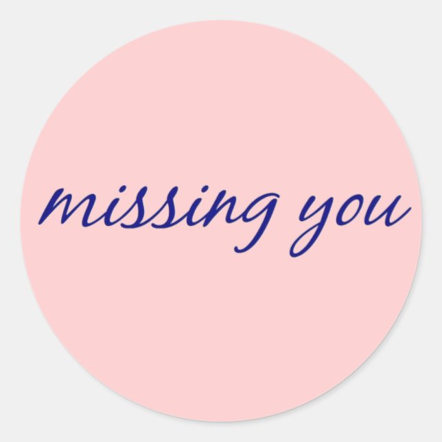 missing you sticker (Front)
