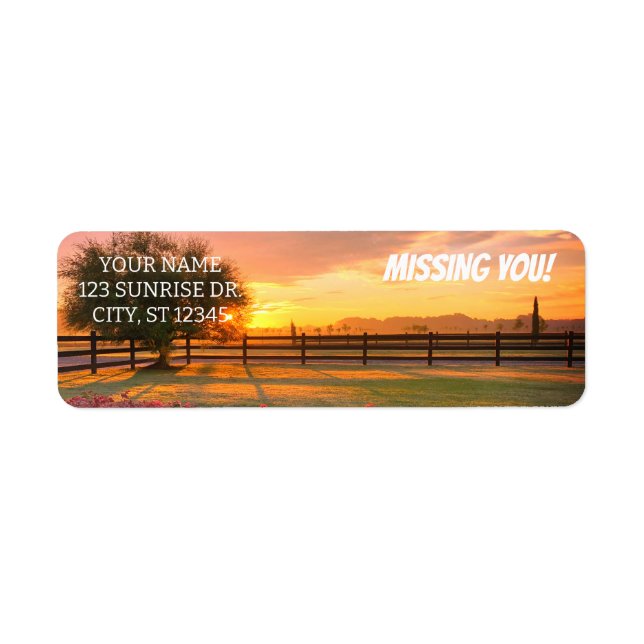 MISSING YOU, SUNRISE LABEL (Front)