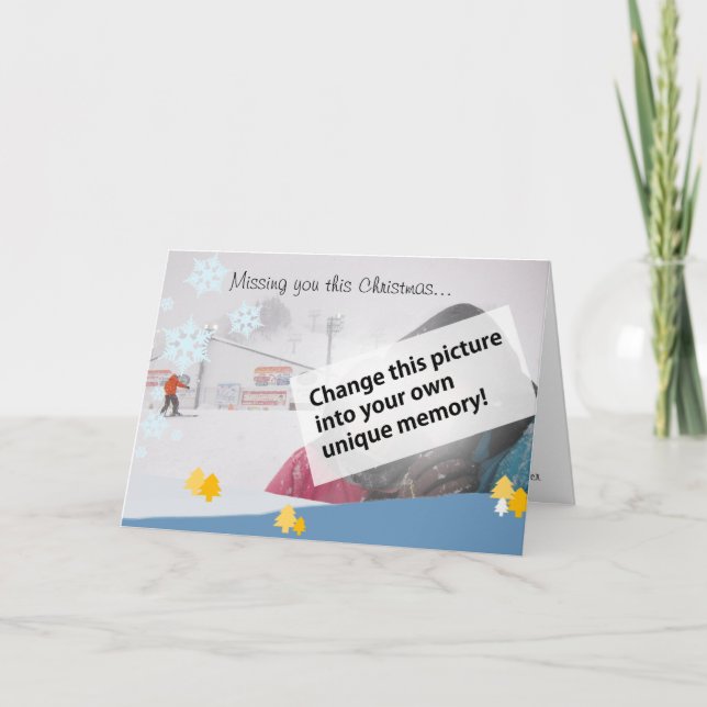 Missing you this Christmas Holiday Card (Front)