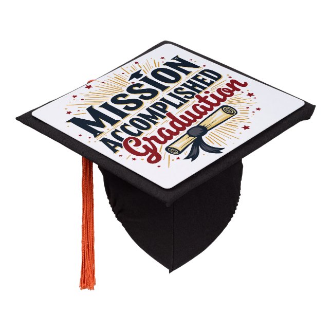 Mission Accomplished Graduation Cap Topper (Angled)