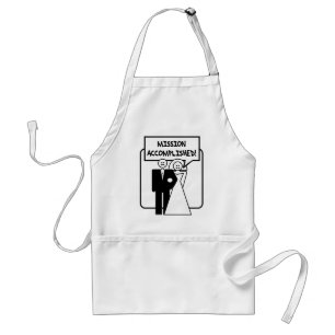 "Mission Accomplished" Marriage Adult Apron