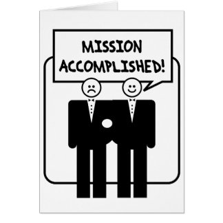 "Mission Accomplished" Marriage (homosexual) Cards