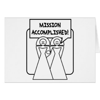 "Mission Accomplished" Marriage (homosexual) Cards