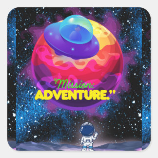 MISSION AND ADVENTURE SQUARE STICKER