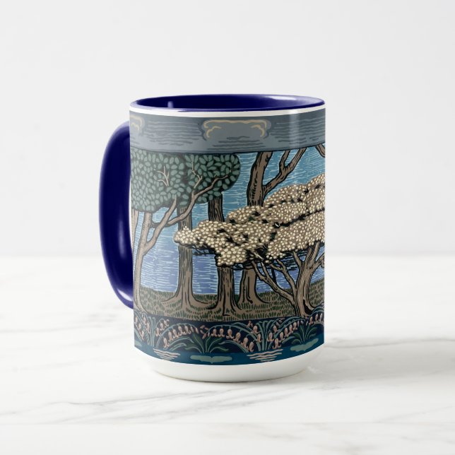 Mission, Arts & Crafts May Tree by Walter Crane Mug (Front Left)
