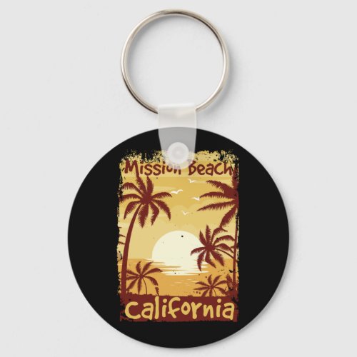 Mission Beach California Keychain