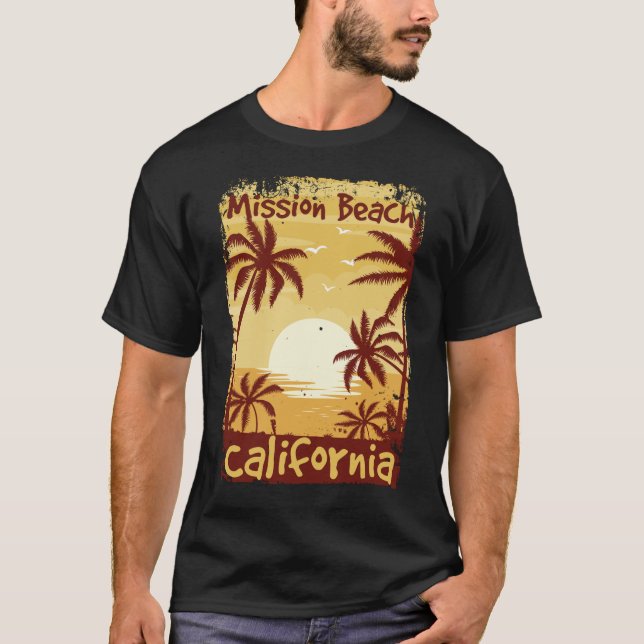Mission Beach California T-Shirt (Front)