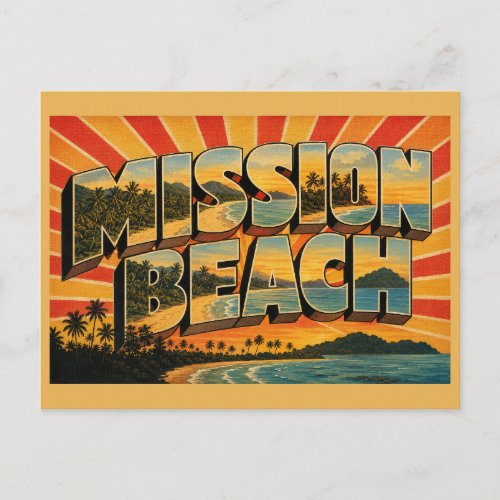 Mission Beach Queensland Australia Tropical Coast Postcard
