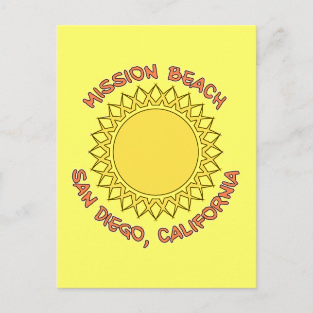 Mission Beach, San Diego, California Postcard (Front)