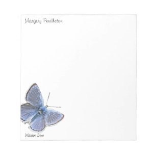 Mission Blue Butterfly Custom Notepad