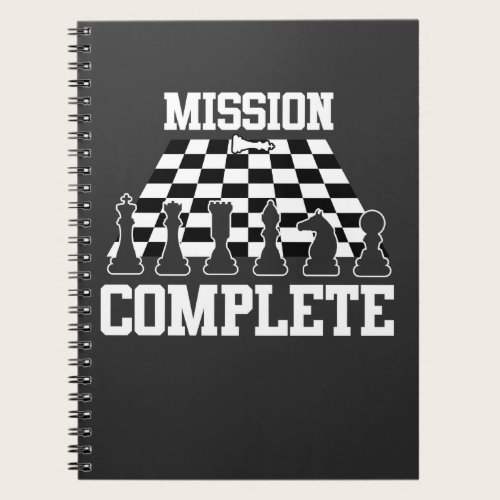Mission Complete Chess Player Joke Notebook