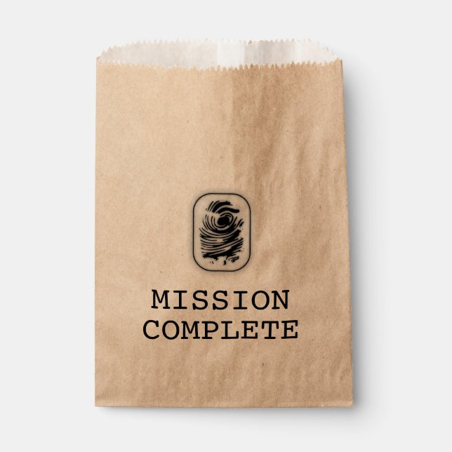 MISSION COMPLETE FAVOR BAG (Front)