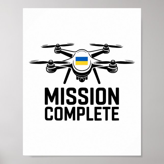 Mission Complete Ukraine Funny Quote  Poster (Front)