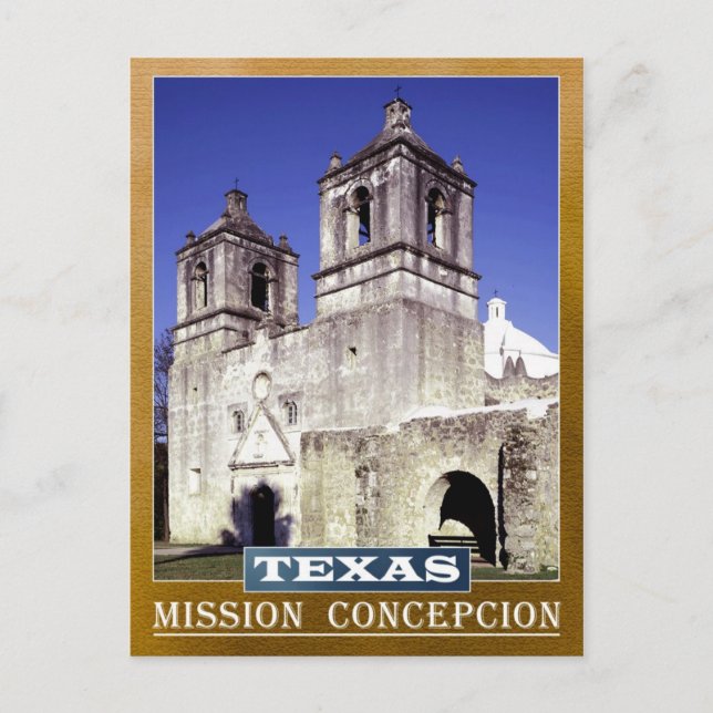 Mission Concepcion in San Antonio, Texas Postcard (Front)