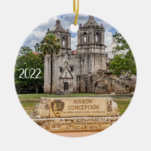 Mission Concepcion San Antonio Sacred Ceramic Ornament