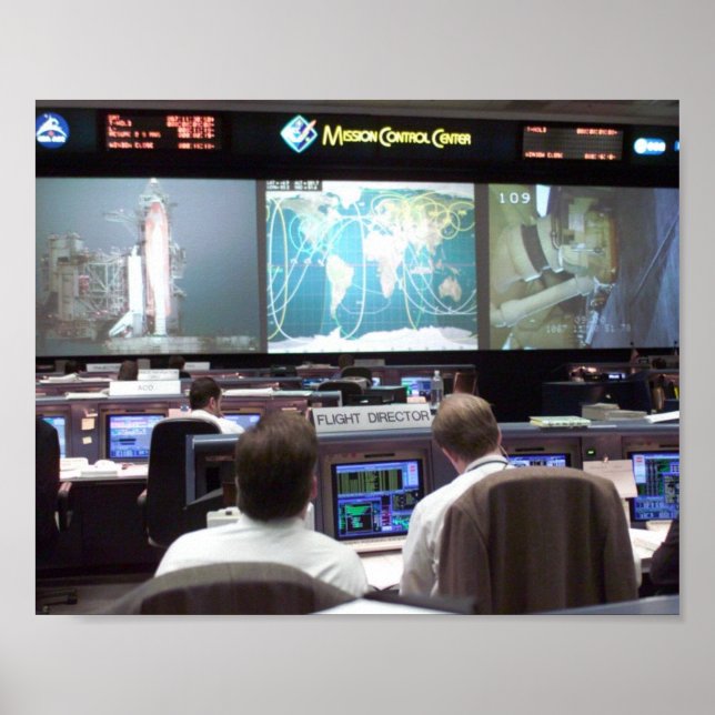 Mission Control Center (STS-102) Poster (Front)